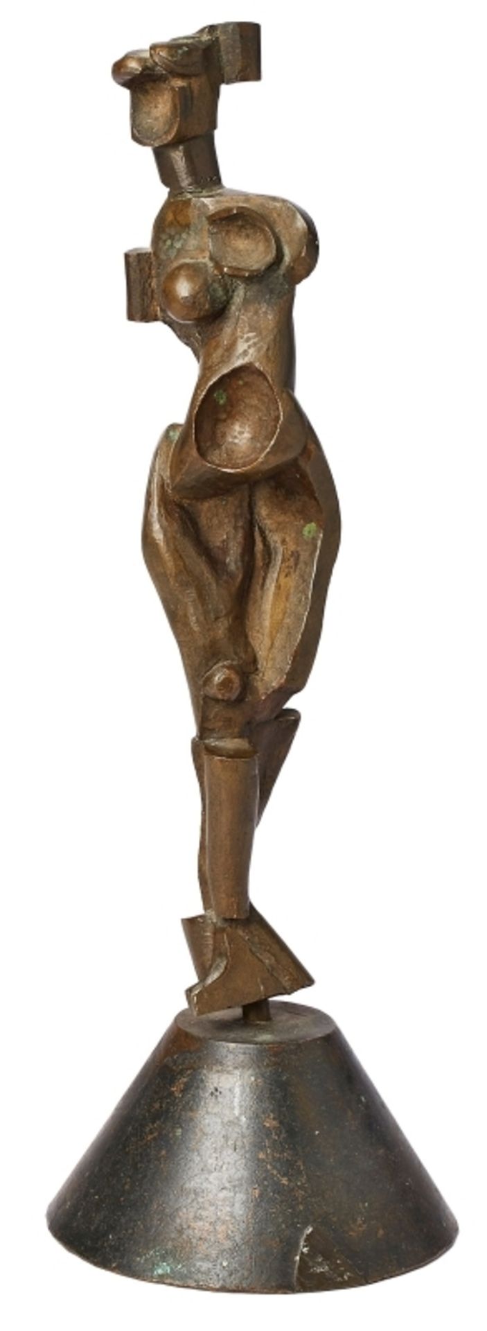 Bronze Reinhold Ewald: "Kubistischer Akt", wohl um 1915.