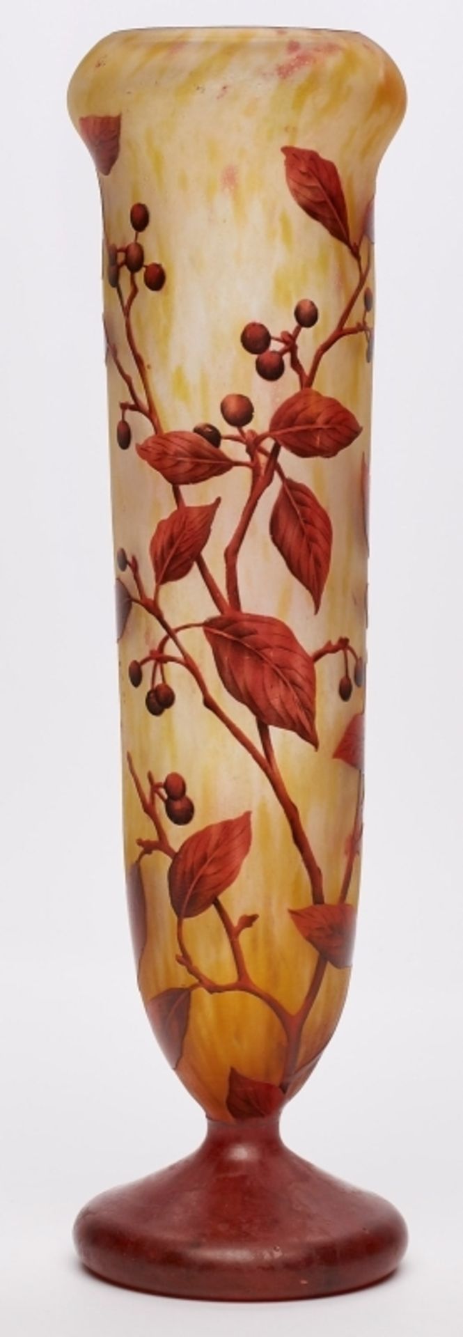 Gr. Vase "Lorbeer", Daum Nancy um 1920.