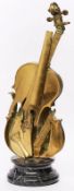 Bronze Fernandez Arman: "Violine, zerbochen", um 1990.