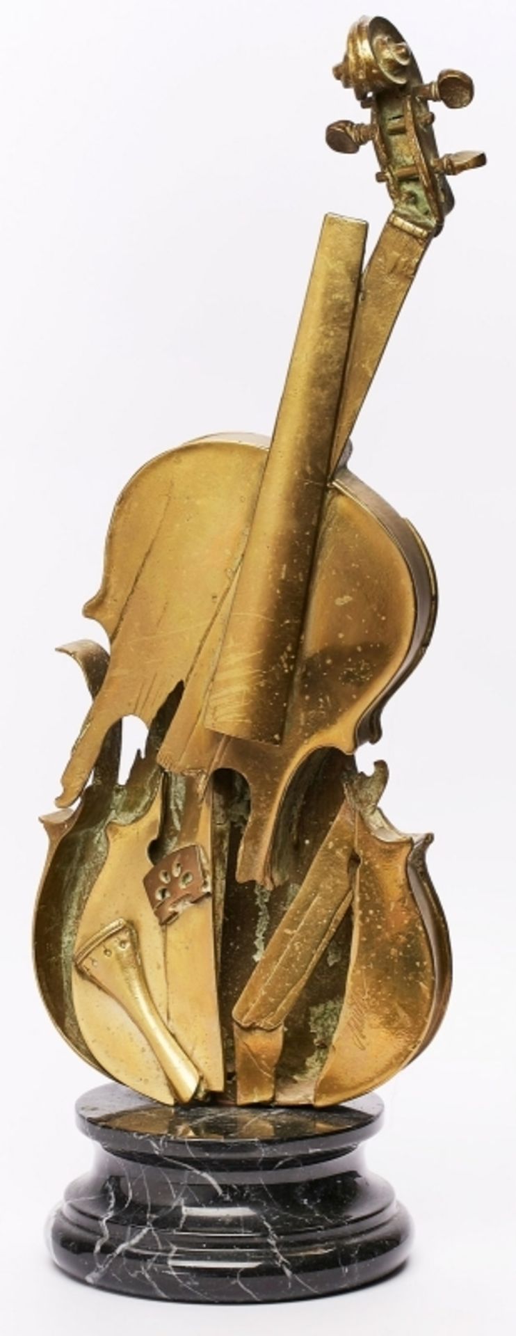 Bronze Fernandez Arman: "Violine, zerbochen", um 1990.