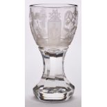 Freimaurer-Glas/ sog. "Kanone", wohl 20. Jh.