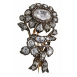 Diamant-Blumen-Nadel um 1900