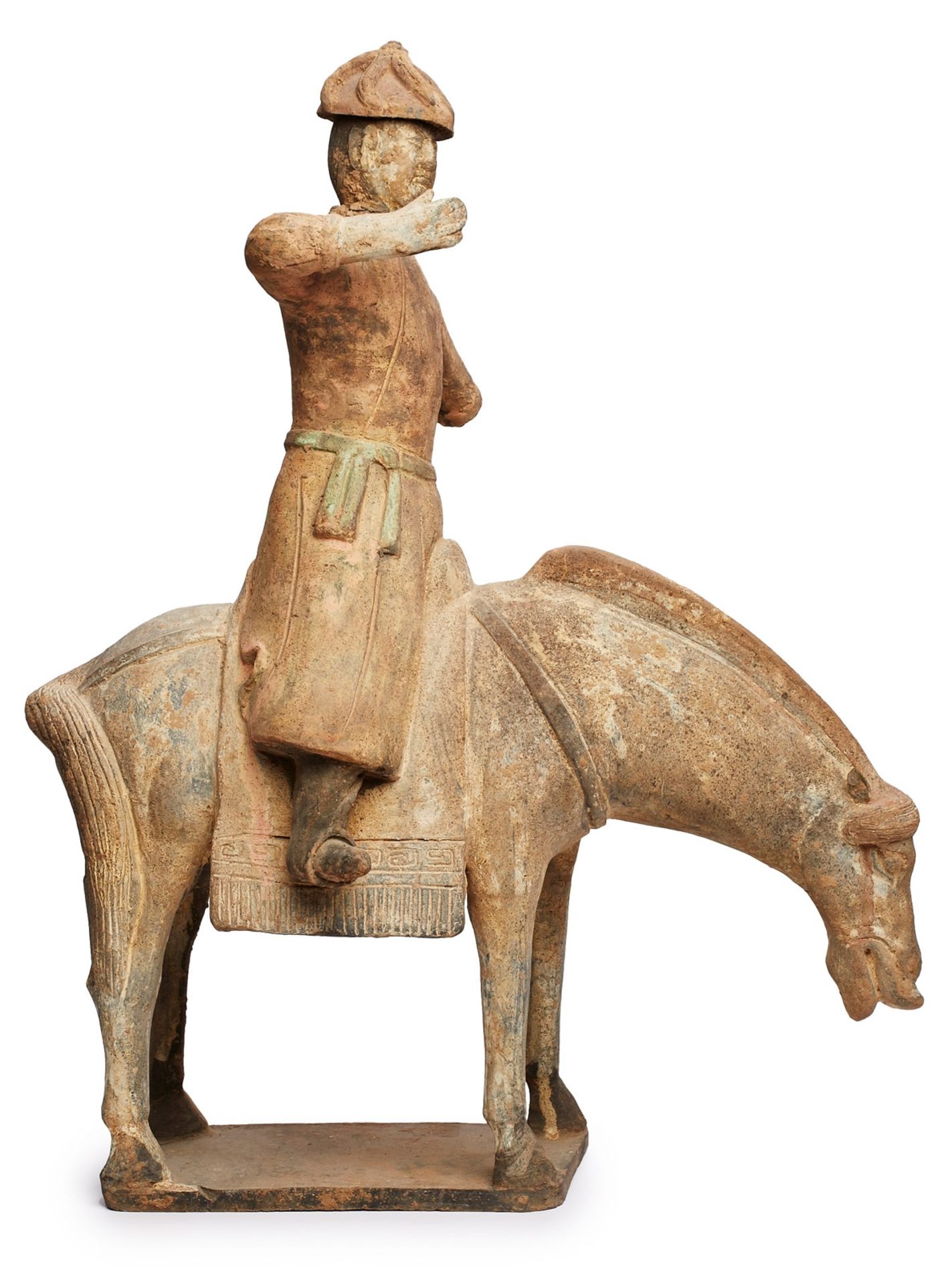 Krieger auf Pferd, Tang-Stil, China wohl 20. Jh. - Bild 2 aus 4
