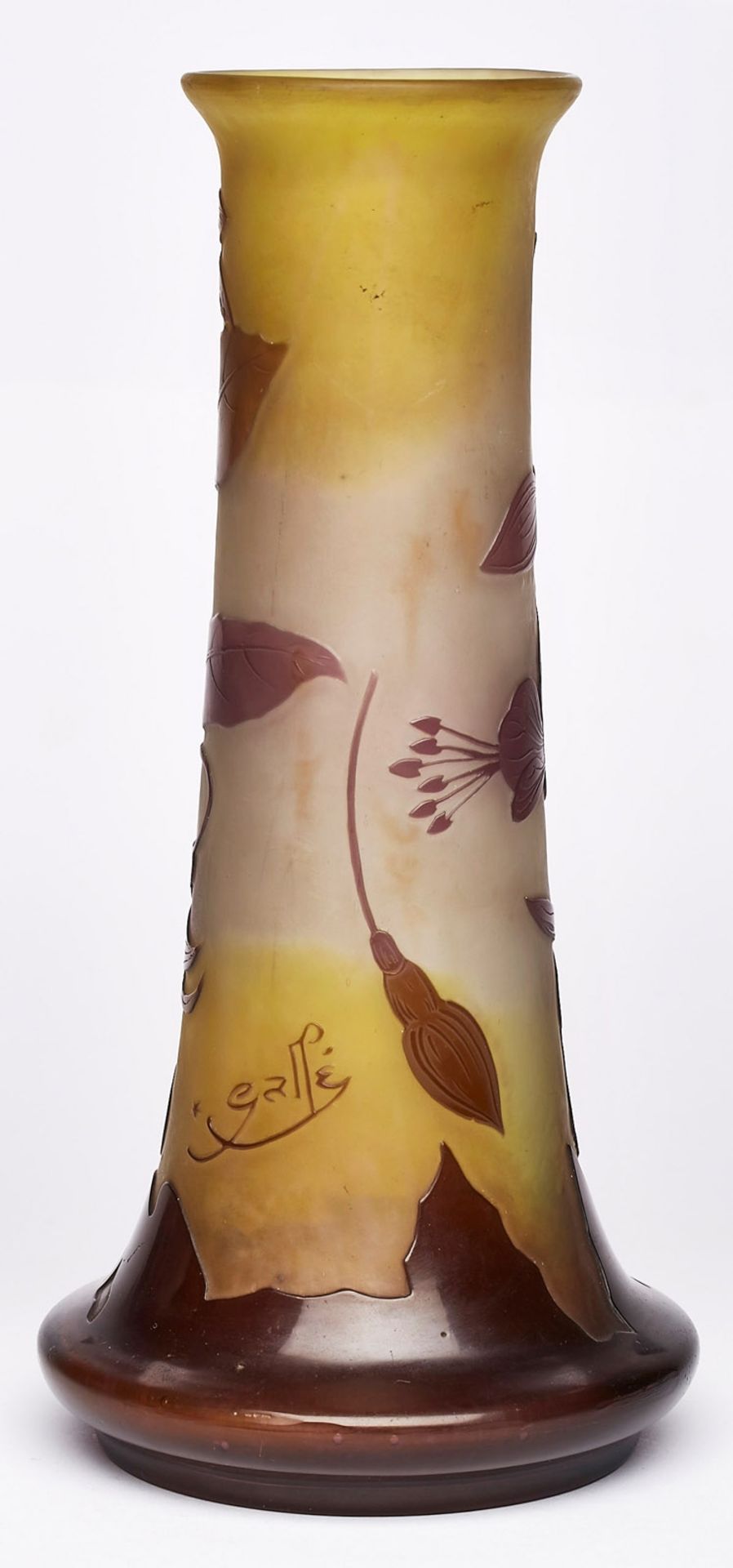 Vase mit Blütenrelief, Gallé um 1904. - Bild 2 aus 2