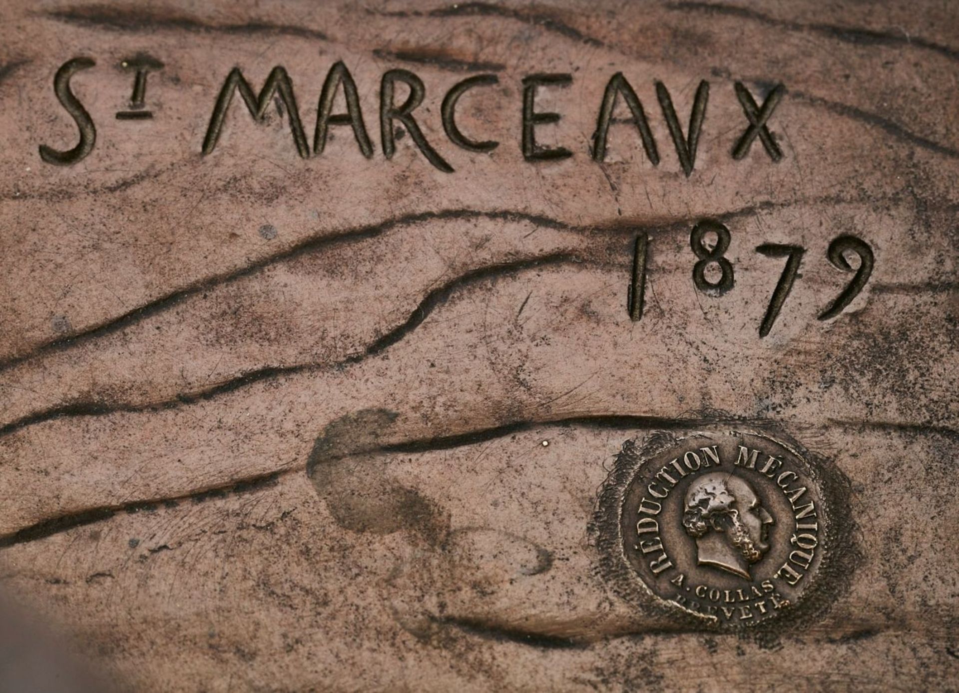 Gr. Bronze Charles René de Saint-Marceaux: "Arlequin", Paris 1879. - Bild 3 aus 3