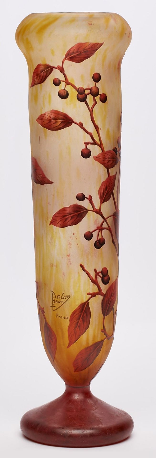 Gr. Vase "Lorbeer", Daum Nancy um 1920. - Bild 2 aus 2