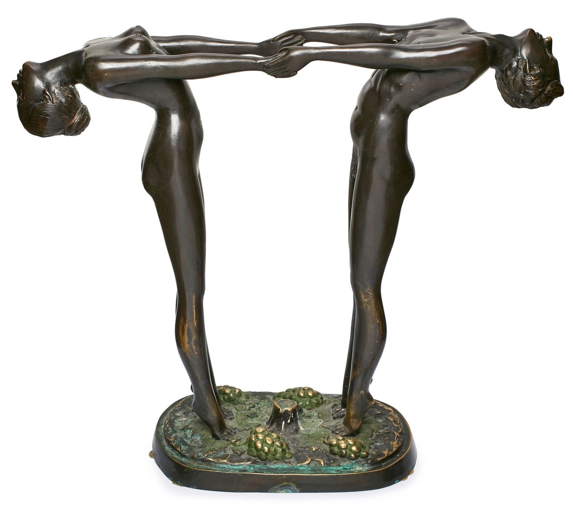 Gr. Bronze "Zwei stehende Aktfiguren - Image 2 of 2