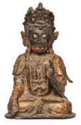 Buddha, Tibet wohl 19. Jh., Bronze