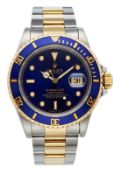 Herrenarmbanduhr/Chronometer Rolex "Oyster Perpetual Date Submariner", 1991