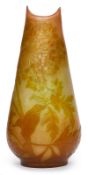 Gr. Vase mit Blütendekor, Gallé um 1920