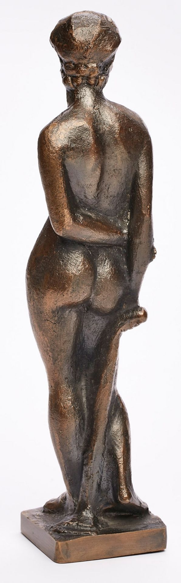 Bronze nach Vorbild der 1920er Jahre: Stehender Frauenakt, 2. Hälfte 20. Jh. - Image 3 of 3