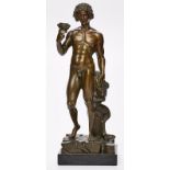 Bronze nach Michelangelo: "Bacchus", 20. Jh.