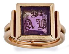 Gr. Amethyst-Siegelring, Prag 1878