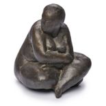 Bronze Wanda Pratschke: "Kleine"/ Sitzender Frauenakt, um 1980.