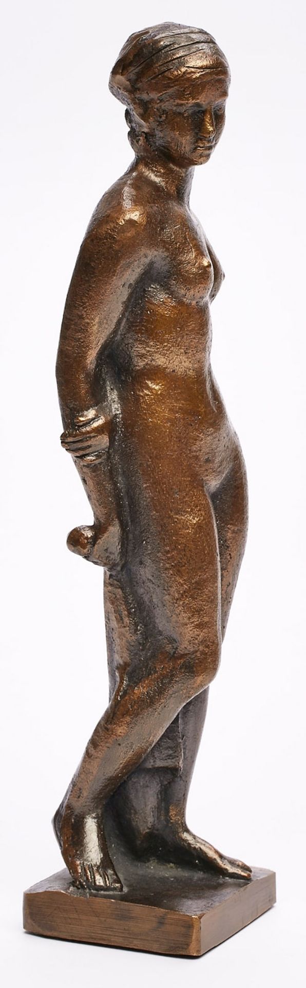 Bronze nach Vorbild der 1920er Jahre: Stehender Frauenakt, 2. Hälfte 20. Jh. - Image 2 of 3