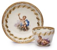 Tasse mit UT "Putti", wohl Wien um 1800.