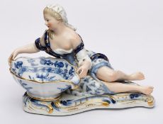 Figurenschale mit Frau, Meissen um 1900.