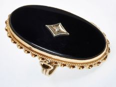 Onyx-Diamant-Ding um 1890