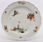 Teller "Fliegender Hund", Meissen um 1730.