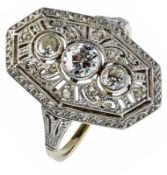 Diamant-Ring, Art Déco um 1930