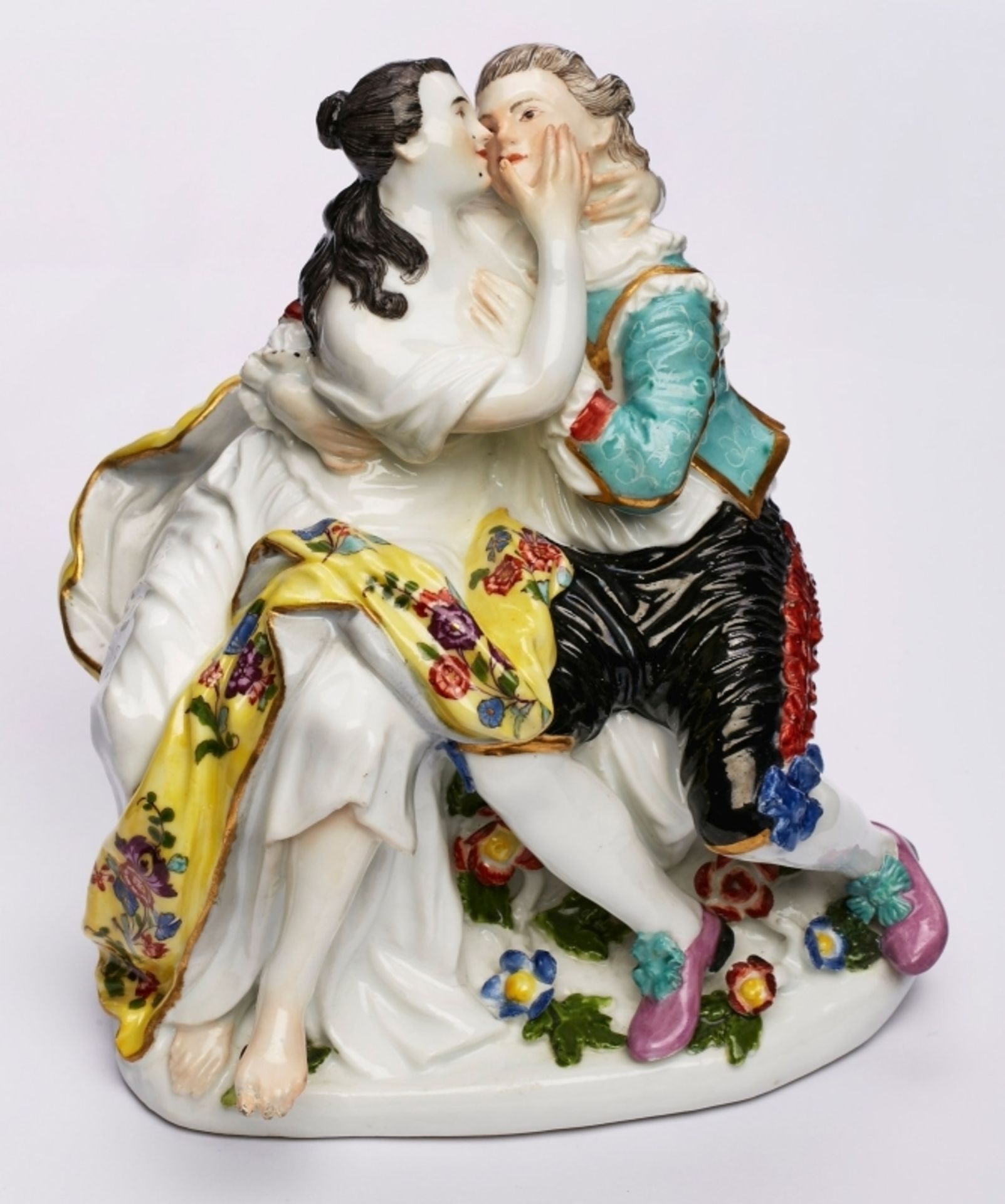 Komödiantisches Liebespaar, Meissen um 1750.