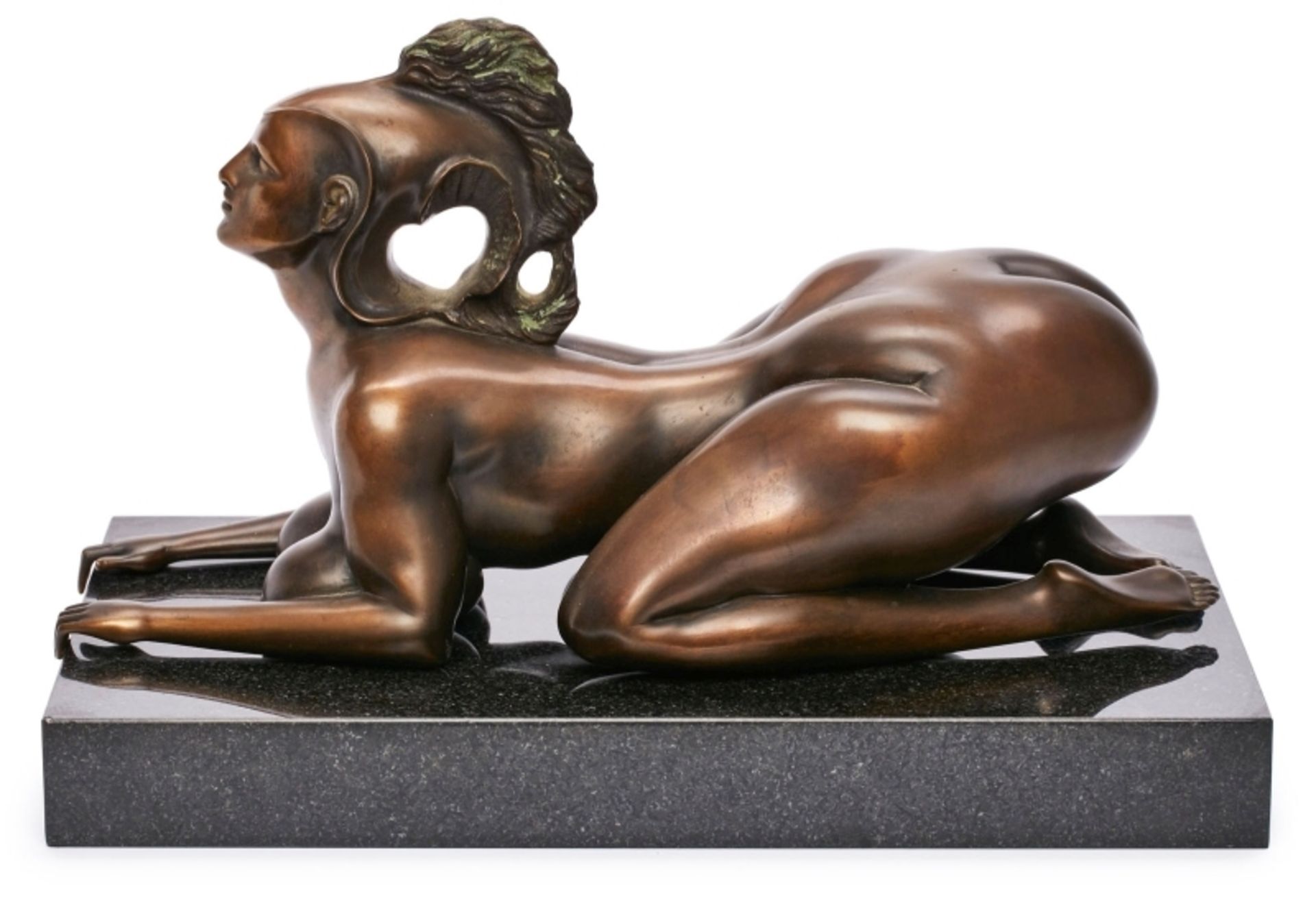 Bronze Ernst Fuchs: "Sphinx I", um 1977.