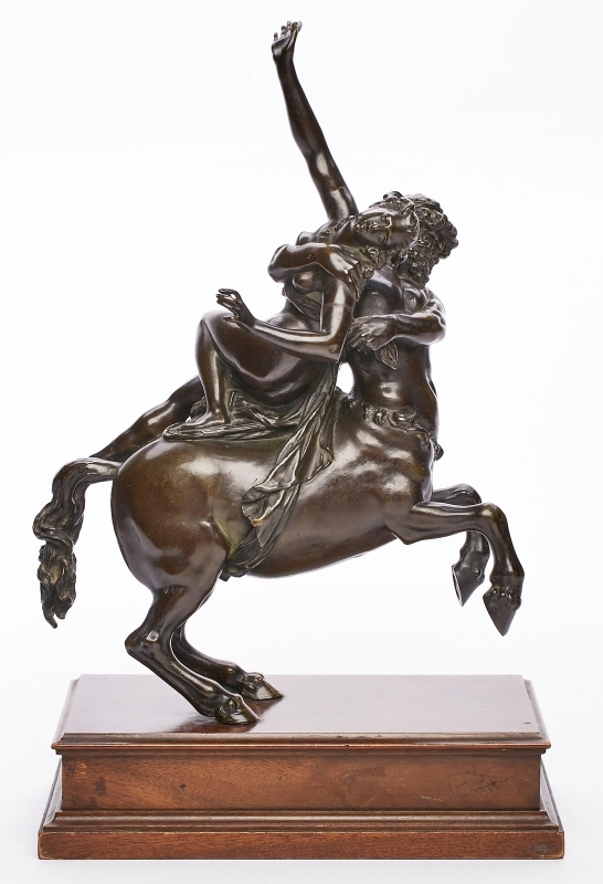 Bronze nach Renaissance-Vorbild: "Nessus raubt Deianeira", Italien um 1860.