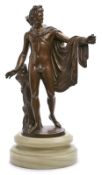 Bronzeskulptur "Apollo-Belvedere", Paris um 1890.