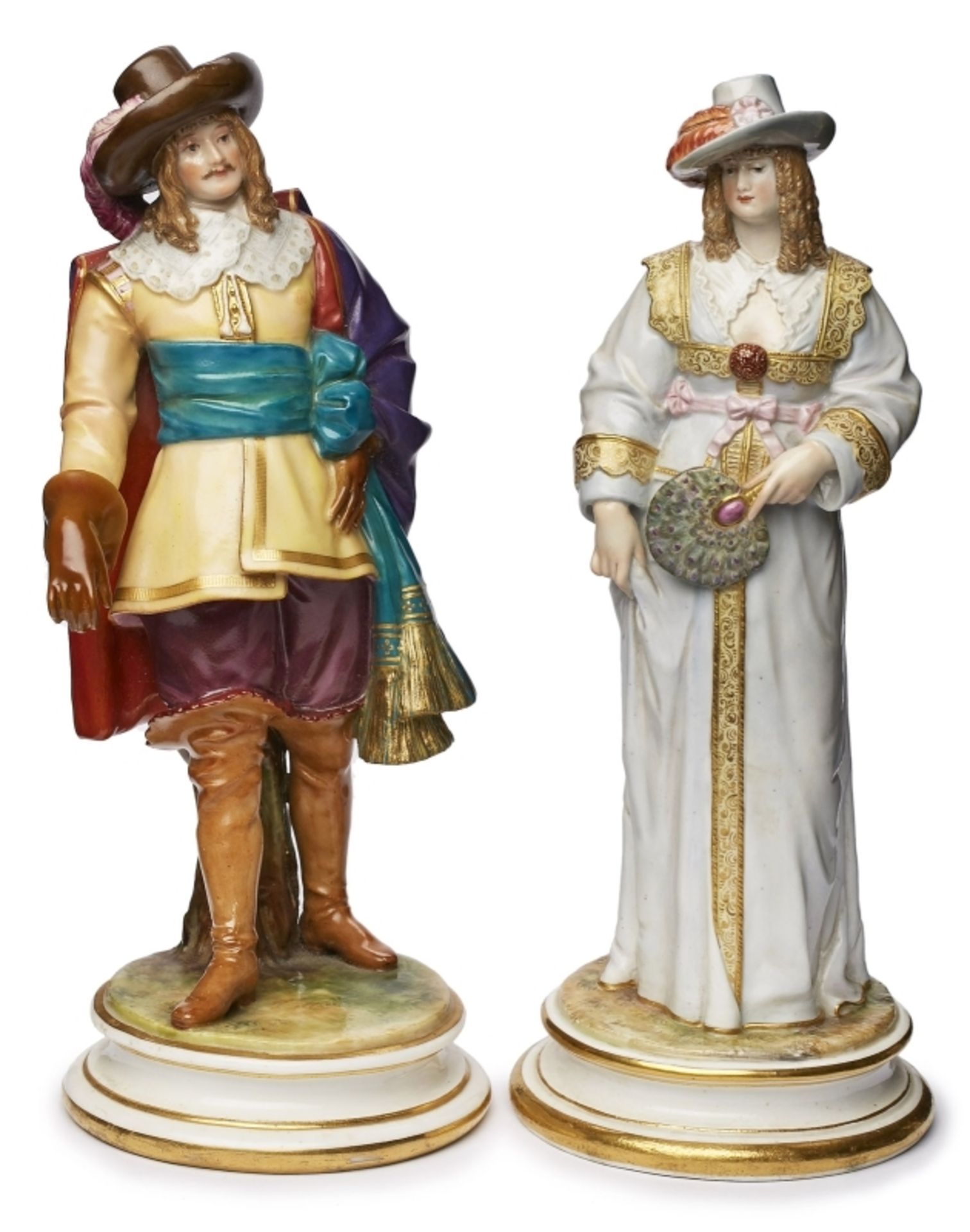 Paar Kostümfiguren "Renaissance-Paar", Historismus, Meissen Ende 19. Jh.