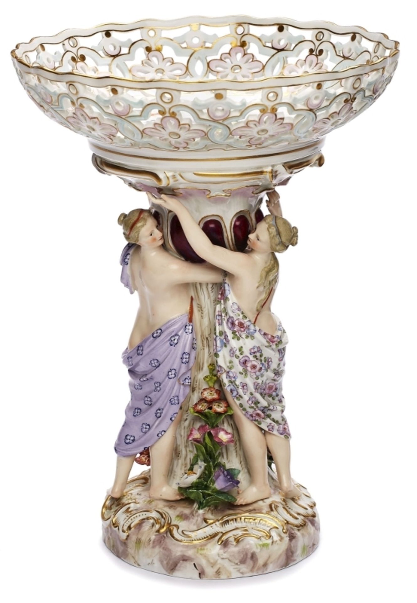 Tafelaufsatz "Drei Grazien", Meissen um 1900.