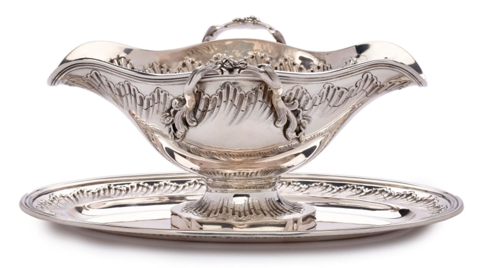 Saucière, Rokoko-Stil, Belgien um 1900.