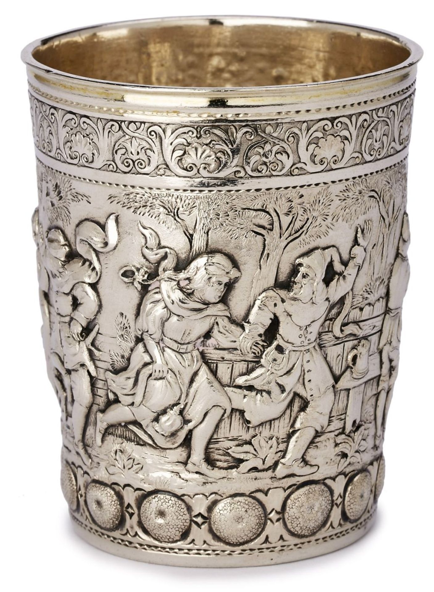 Becher mit Tanzszene, Augsburg um 1680. - Bild 2 aus 2