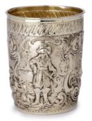 Becher "Edelmänner", Augsburg um 1730.