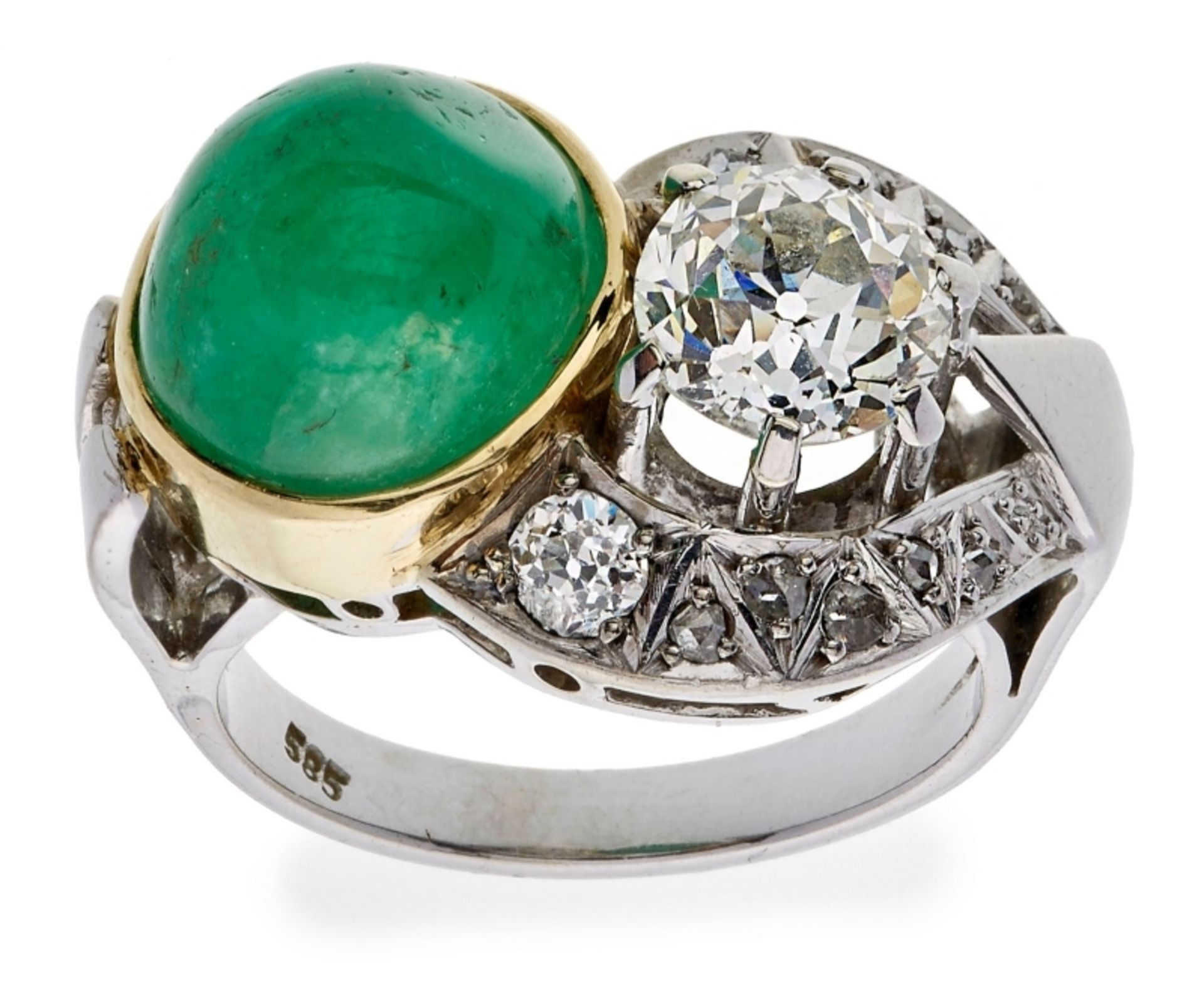 Gr. Diamant-Smaragd-Ring