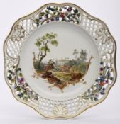 Teller "Hirschjagd", Meissen Punktzeit (1763-´80).