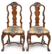 Paar Rokoko-Stühle, Holland um 1750.