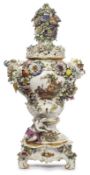 Gr. Prunk-Potpourrivase, Meissen um 1900.