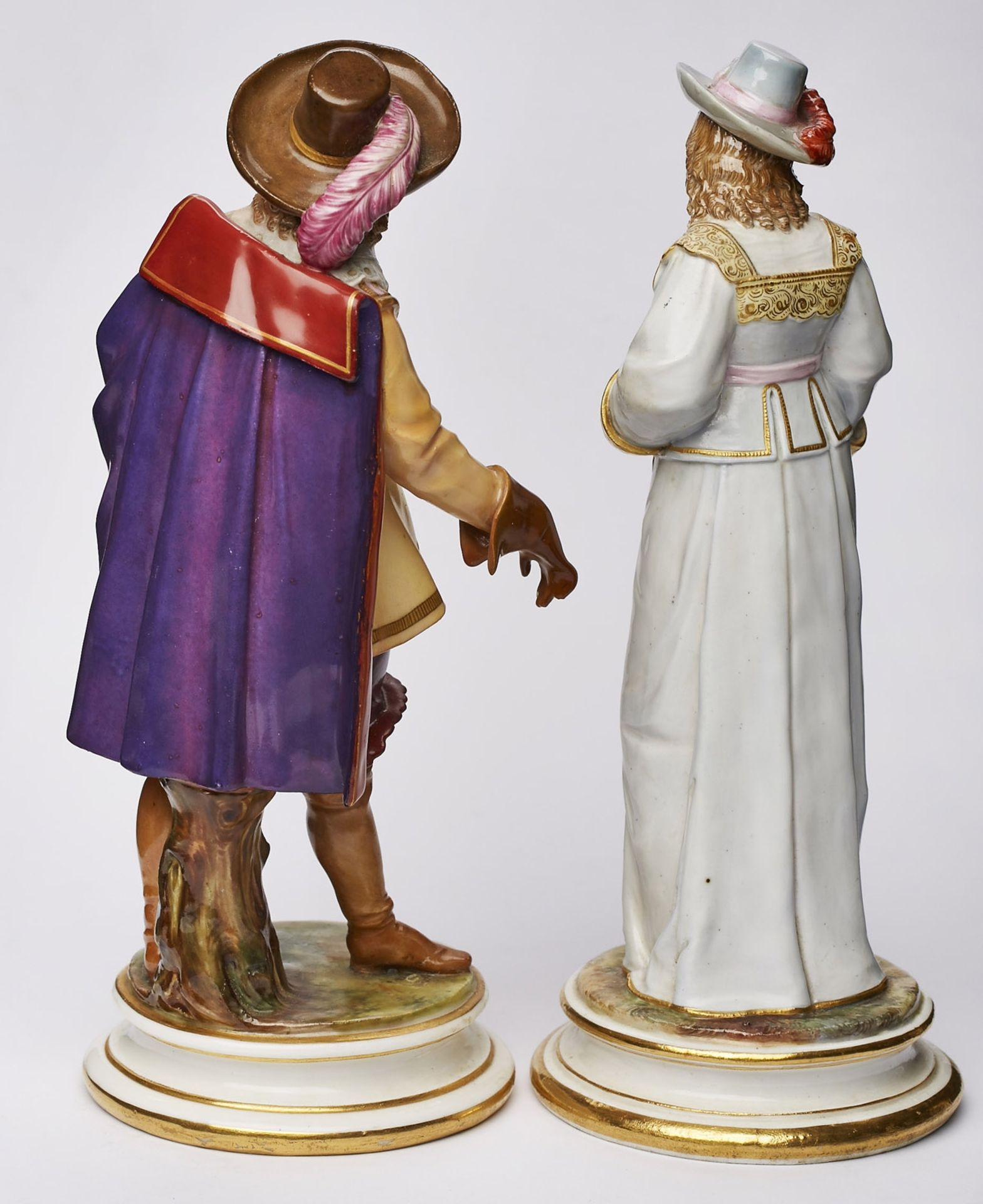 Paar Kostümfiguren "Renaissance-Paar", Historismus, Meissen Ende 19. Jh. - Bild 2 aus 2