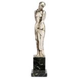 Bronze Pierre Le Faguays ("Fayral"): "Ondine", Art Déco, Frankreich um 1930.
