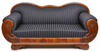 Biedermeier-Sofa, Rheinland um 1825-30.