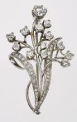 Diamant-Blumenbrosche um 1925