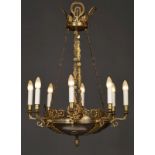 Deckenlampe, Empire-Stil um 1900.