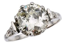 Altschliff-Diamant-Ring um 1930. 18 kt