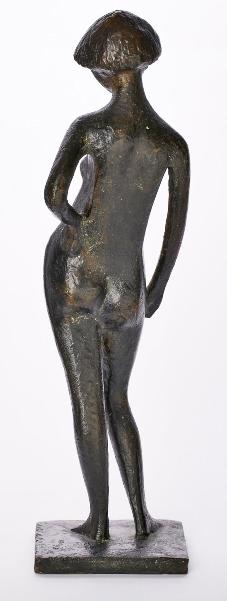 Bronze Helmut Rogge: Stehender Mädchenakt, um 1960. - Image 3 of 3