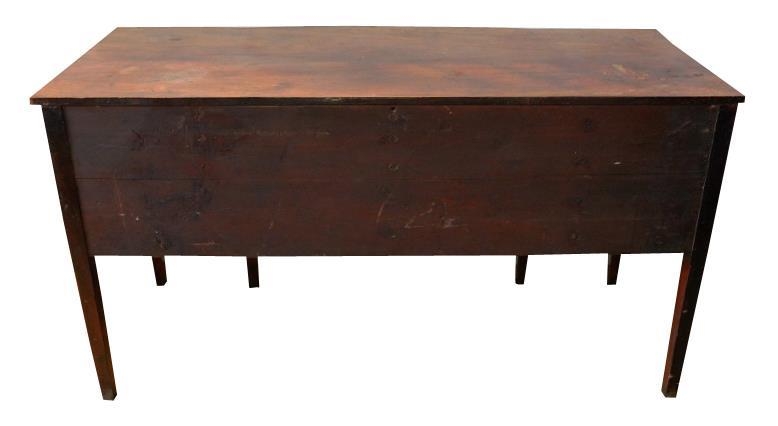 GEORGE III MAHOGANY SIDEBOARD CIRCA 1800 the bowfront rectangular top above one central drawer, - Image 4 of 4