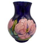 LARGE MOORCROFT CLEMATIS VASE CIRCA 1950-86 signed in green and with impressed marks 24cm high