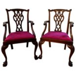 SET OF TWELVE GEORGE III STYLE MAHOGANY DINING CHAIRS, BY JONATHAN SAINSBURY including two