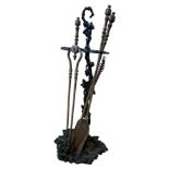 COALBROOKDALE STYLE CAST IRON STICK STAND LATE 19TH / EARLY 20TH CENTURY cast with fruiting vines,