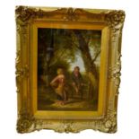 WILLIAM COLLINS (1788-1847)  THE STILE  oil on canvas, gilt frame 62cm x 45cm