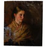 BRITISH SCHOOL (19TH CENTURY) PORTRAIT OF A YOUNG WOMAN oil on canvas, signed 'Trescott', reduced in